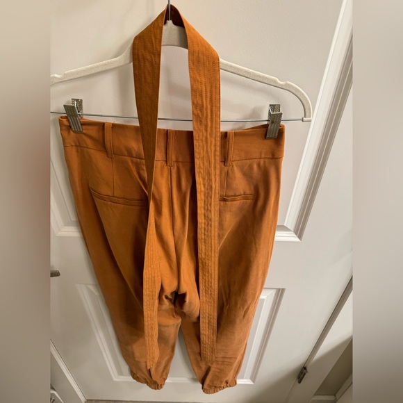 A Loves A paper bag trousers size 4 burnt orange in color - Picture 4 of 5